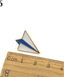 Alternative view of Paper Airplane Enamel Pin