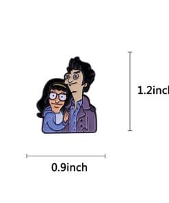 Alternative view of Bob's Burgers x Twilight 'Tina Swan and Jimmy Cullen Jr.' Enamel Pin