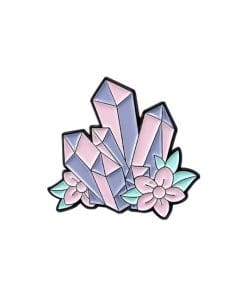 Dream Stone 'Pastel Flower & Crystals' Enamel Pin