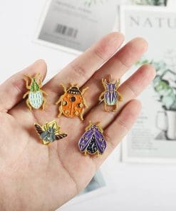 Alternative view of Cute Insect 'Leaf Beetle' Enamel Pin