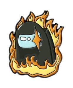 Among Us 'Black | Flaming Hot' Enamel Pin