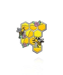 Cute Honeycomb and Bees Enamel Pin