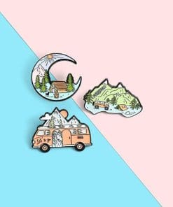 Camping Nature 'Village Camp | Freedom' Hiking Enamel Pin - Image 6