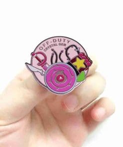 Alternative view of Steven Universe 'Rose Quartz Shield | Off-Duty Crystal Gem' Enamel Pin