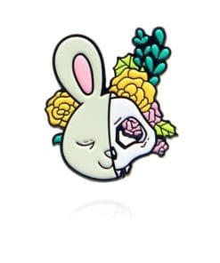 Animal Skeleton 'Cute Bunny' Enamel Pin