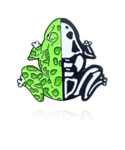 Animal Skeleton 'Green Frog' Enamel Pin