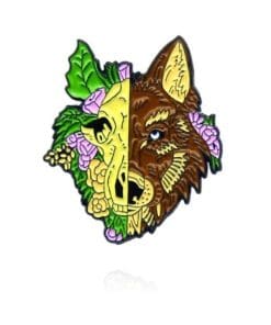Animal Skeleton 'Cute Fox' Enamel Pin