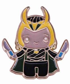 Alternative view of Thor: Ragnarok 'Loki | Black Chibi' Enamel Pin