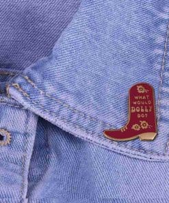 Alternative view of What Would Dolly Do Enamel Pin