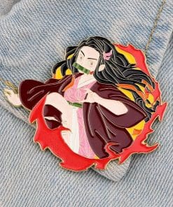 Alternative view of Demon Slayer 'Nezuko Kamado | Fire' Enamel Pin