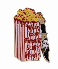 Scream 'Popcorn | What's your favorite scary movie?' Enamel Pin