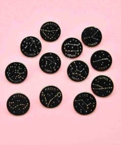 Alternative view of Zodiac Sign Horoscope 'Gemini Constellation' Enamel Pin
