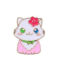 Cute Girly Fur Cat Enamel Pin