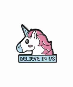 Unicorn Quotes 'Believe In Us' Enamel Pin