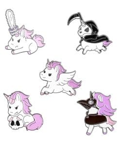 Alternative view of Magical Unicorn 'Flying' Enamel Pin