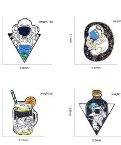 Alternative view of Astronaut 'Space Dreaming' Enamel Pin