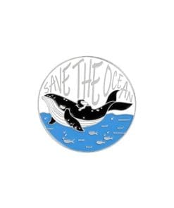 Humpback Whale 'Save The Ocean' Enamel Pin