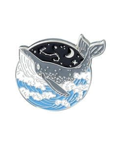Humpback Whale 'Waves and Constellation' Enamel Pin