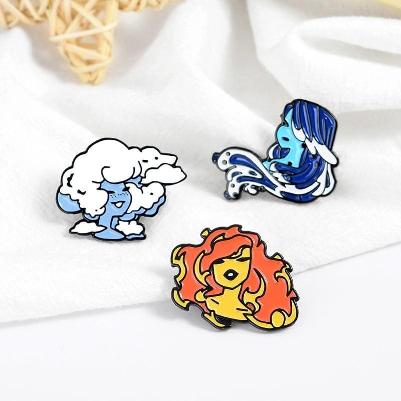 Natural Element Creature 'Cloud' Enamel Pin - Image 4