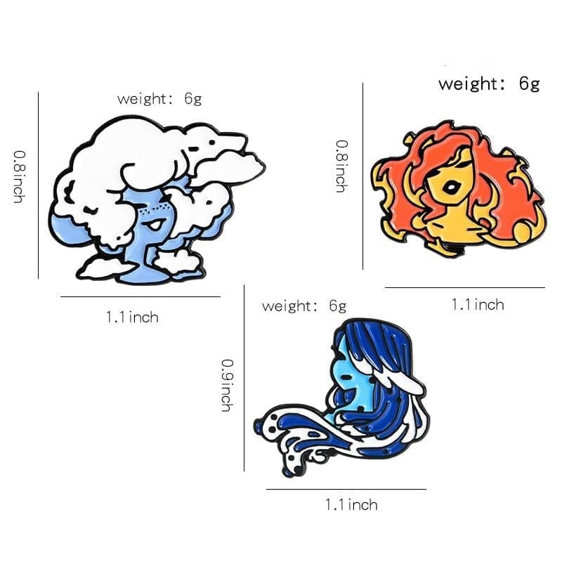Natural Element Creature 'Cloud' Enamel Pin - Image 7