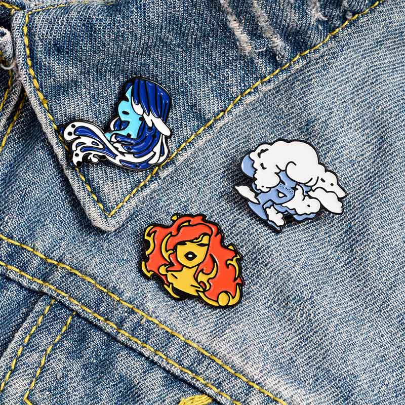 Natural Element Creature 'Cloud' Enamel Pin - Image 3