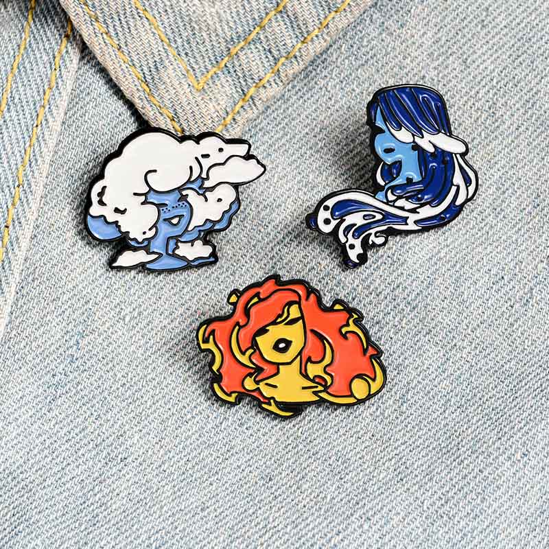 Natural Element Creature 'Cloud' Enamel Pin - Image 5