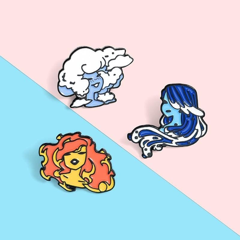 Natural Element Creature 'Cloud' Enamel Pin - Image 6