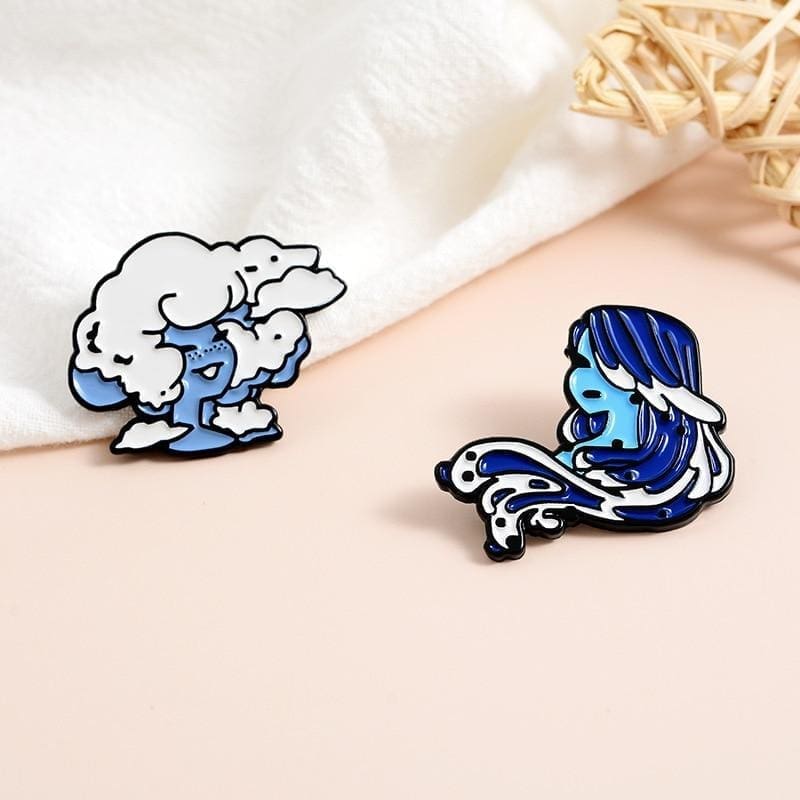 Natural Element Creature 'Cloud' Enamel Pin - Image 2