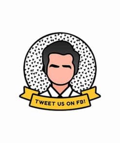 Schitt's Creek 'Ted Mullens | Tweet Us On FB!' Enamel Pin