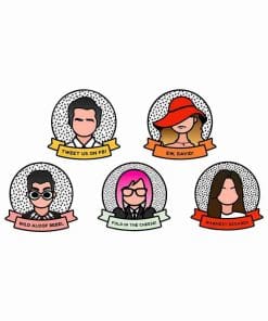 Alternative view of Schitt's Creek 'Moira Rose | Fold ink The Cheese' Enamel Pin