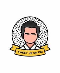 Alternative view of Schitt's Creek 'Ted Mullens | Tweet Us On FB!' Enamel Pin