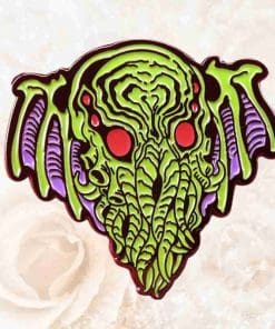 Alternative view of The Call of Cthulhu Book 'The Great Dreamer' Enamel Pin