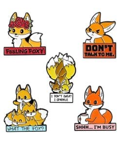 Cute Fox 'Don't Talk To Me' Enamel Pin - Image 5