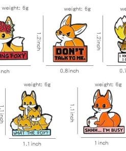 Cute Fox 'Don't Talk To Me' Enamel Pin - Image 6