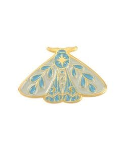 Blue Petals Moth Enamel Pin