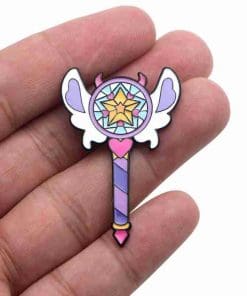 Alternative view of Star vs. the Forces of Evil 'Star Butterfly's Royal Magic Wand' Enamel Pin