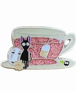 Spirited Away 'No Face & Jiji | Tea Cup' Enamel Pin