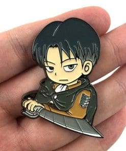 Alternative view of Attack on Titan 'Levi Swordman' Enamel Pin