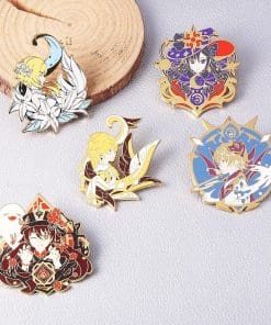 Alternative view of Genshin Impact 'Hu Tao Ghost Funeral 2.0' Enamel Pin