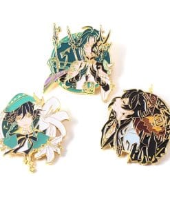 Alternative view of Genshin Impact 'Handsome Zhongli' Enamel Pin
