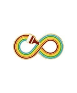 Infinity 'Rainbow Paint' Enamel Pin