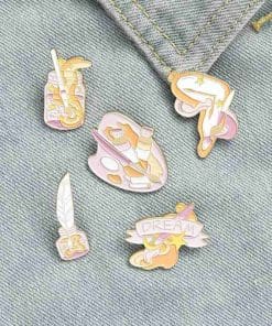 Alternative view of Pastel Feather Quill Pen Enamel Pin