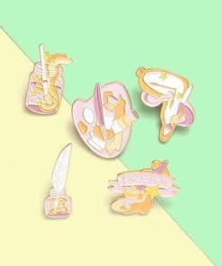 Alternative view of Pastel Paintbrush 'Dreams' Enamel Pin