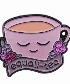 Purple Teacup 'Equali-Tea' Enamel Pin