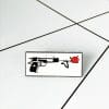 Monochrome 'Gun | Flower Shoot' Enamel Pin