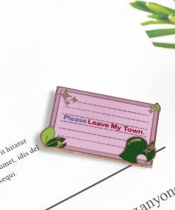 Alternative view of Animal Crossing 'Please Leave My Town' Enamel Pin