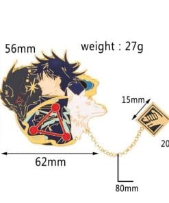 Jujutsu Kaisen 'Megumi Fushiguro x Shikigami Dog Chain' Enamel Pin - Image 3