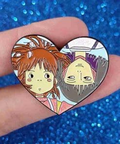 Alternative view of Spirited Away 'Chihiro & Haku | Love Heart' Enamel Pin
