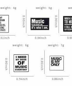 Quotes 'My Brain Is 99.9% Song Lyrics' Enamel Pin - Image 7