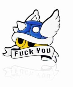 Super Mario Bros 'Mario Blue Kart | F**k You' Enamel Pin